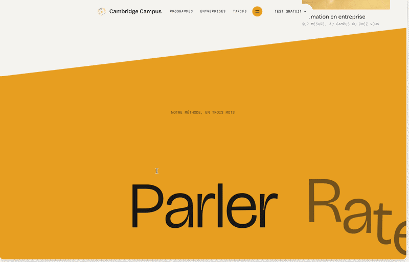 Animation typographique Parler, Rater, Réessayer